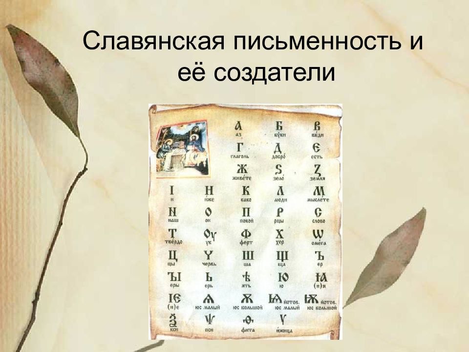 ЧАС ПОЗНАНИЯ «Славянская письменность и её создатели»